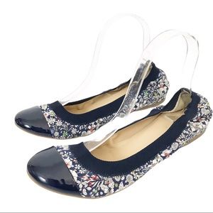 J. Crew Mila Liberty Art Cap Toe Ballet Flats